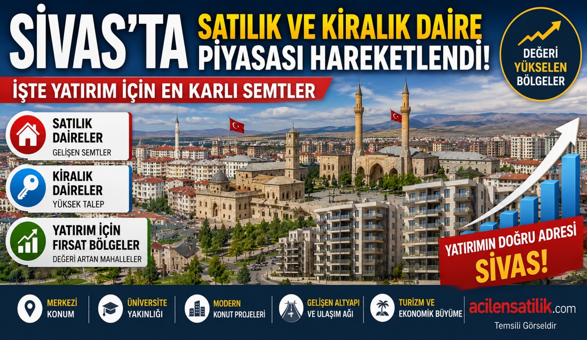 Sivas'ta Konut Yatırımı Yapacaklara Büyük Fırsat! Değeri Artan Bölgeler Açıklandı