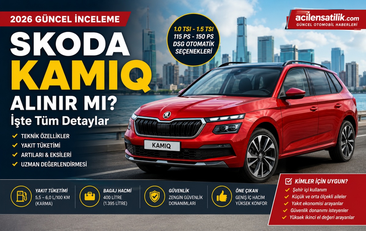 Skoda Kamiq Alınır mı? 2026 Modeliyle Tüm Artıları, Eksileri ve Yakıt Tüketimi