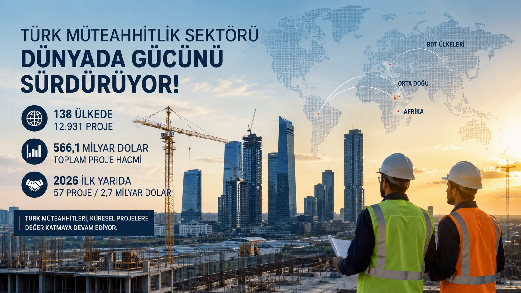 Türk Müteahhitlerinden Küresel Başarı: 138 Ülkede 566 Milyar Doları Aşan Dev İş Hacmi