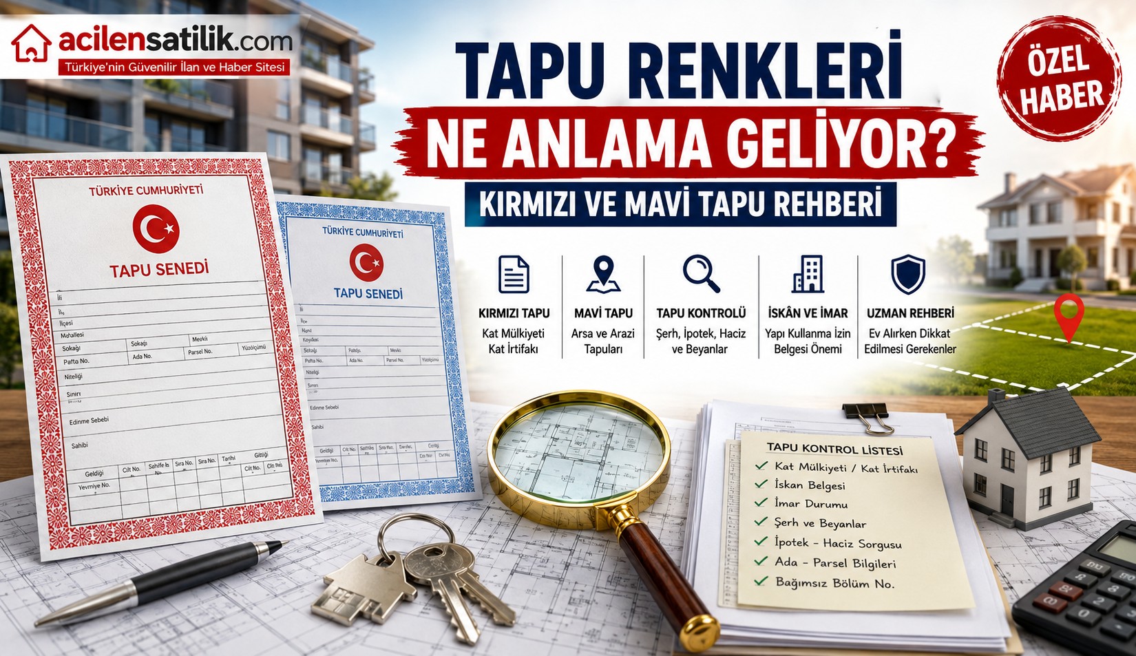 Tapu Senedindeki Renk Detayı Neyi Gösteriyor? İşte Kırmızı ve Mavi Tapunun Hukuki Anlamı