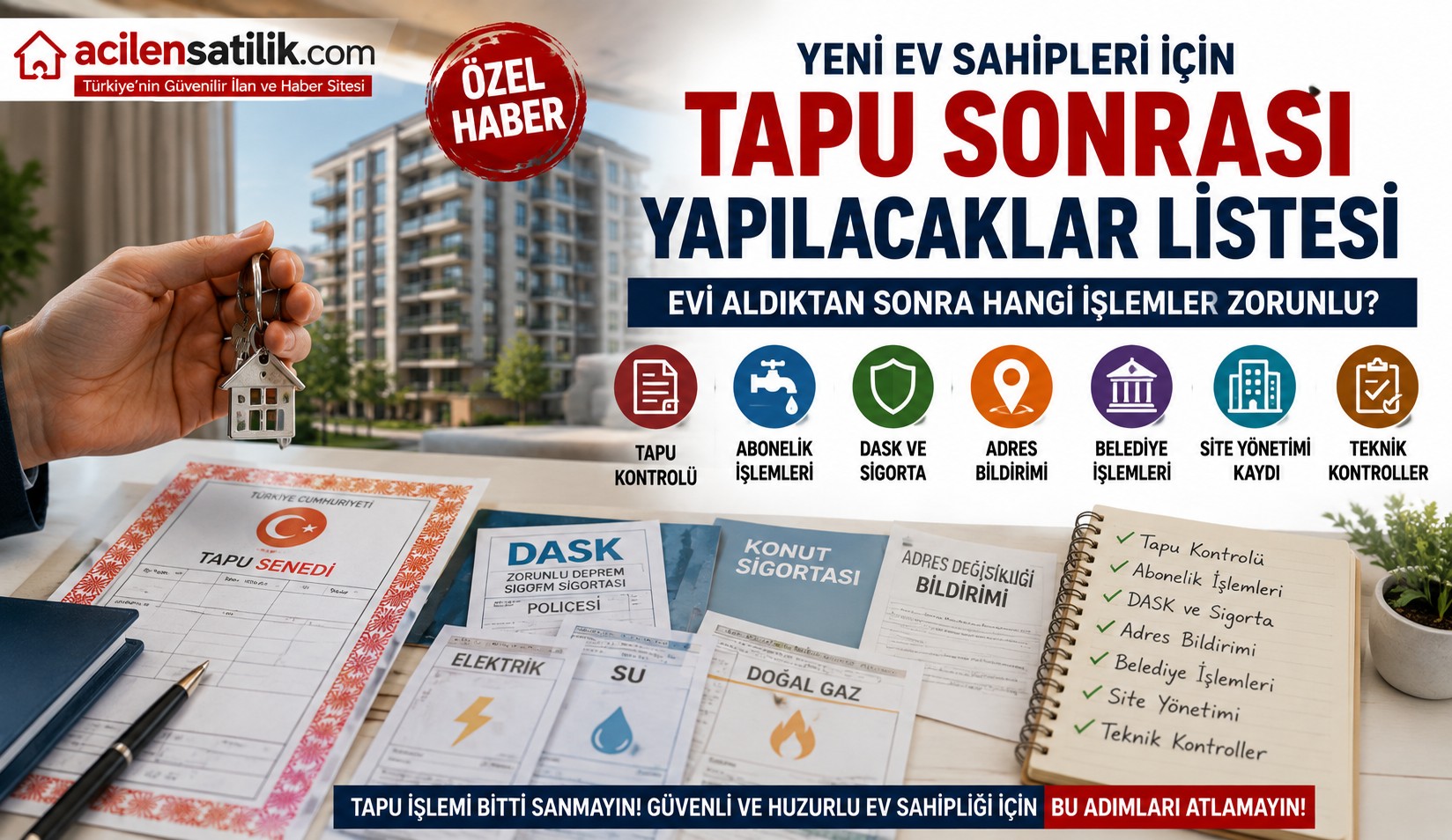 Tapuyu Aldınız, Peki Şimdi Ne Yapacaksınız? İşte Yeni Ev Sahipleri İçin Adım Adım Rehber
