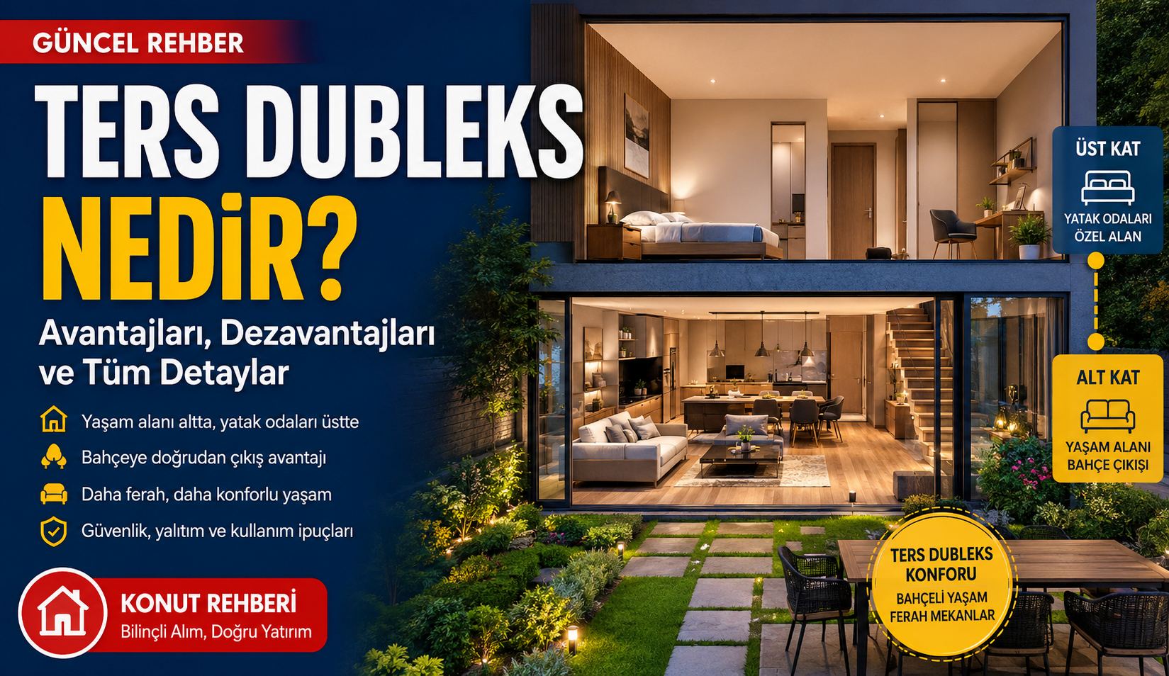 Ters Dubleks Evlerin Bilinmeyen Özellikleri! Avantajları ve Dezavantajlarıyla Kapsamlı Rehber
