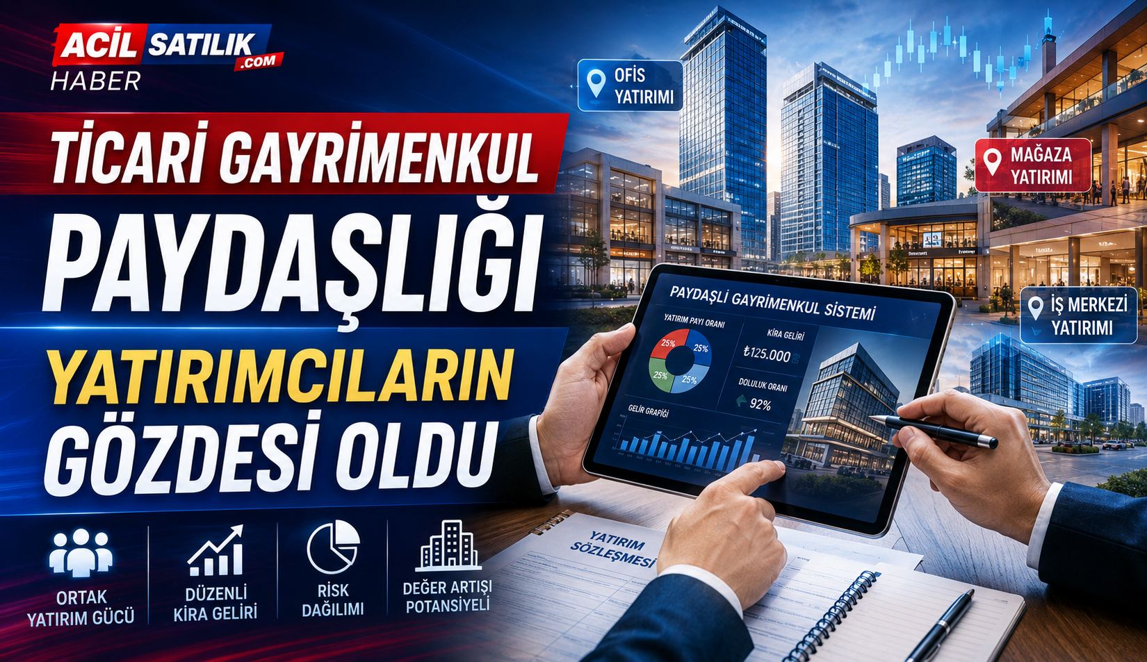 Ticari Gayrimenkul Paydaşlığı Modeli Yatırımcıların Yeni Gözdesi Oldu