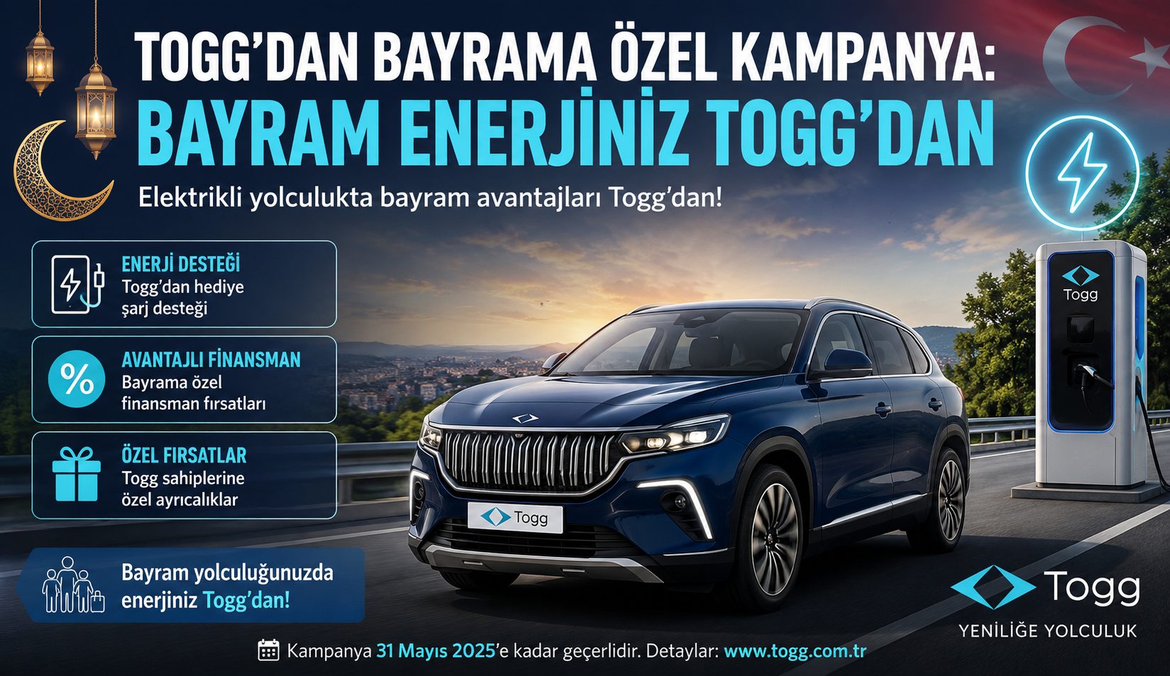 Togg Bayram Kampanyasını Duyurdu: Avantajlı Finansman ve Enerji Desteği