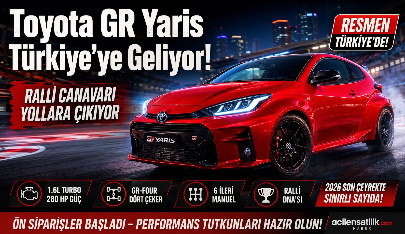 Toyota’dan Büyük Sürpriz GR Yaris İçin Ön Siparişler Başladı