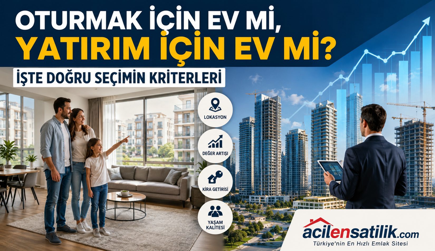 Uzmanlar Açıkladı: Yaşamak İçin ve Yatırım İçin Alınan Evlerde Aranması Gereken Kriterler