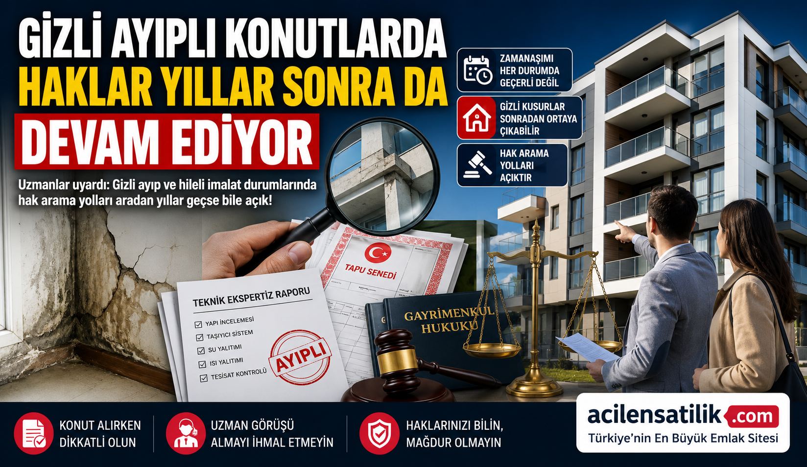 Uzmanlardan Önemli Açıklama: Gizli Ayıplı Evlerde Zamanaşımı Her Durumda Geçerli Değil