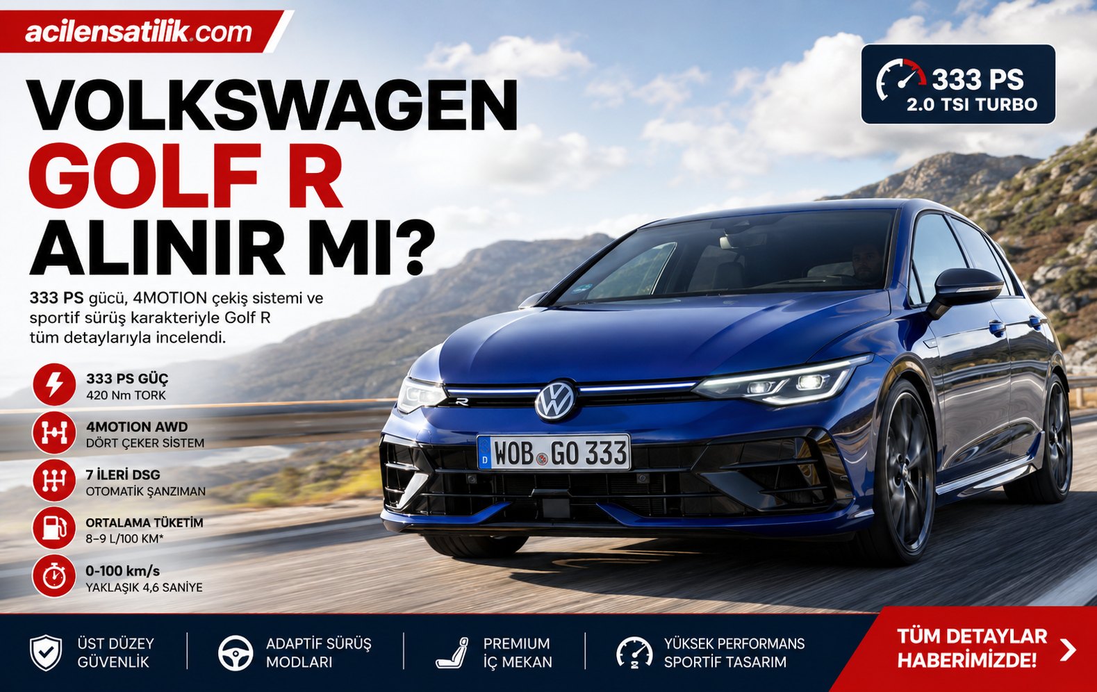 Volkswagen Golf R Alınır mı? 333 PS Gücüyle Hâlâ Hot Hatch Sınıfının Zirvesinde mi?