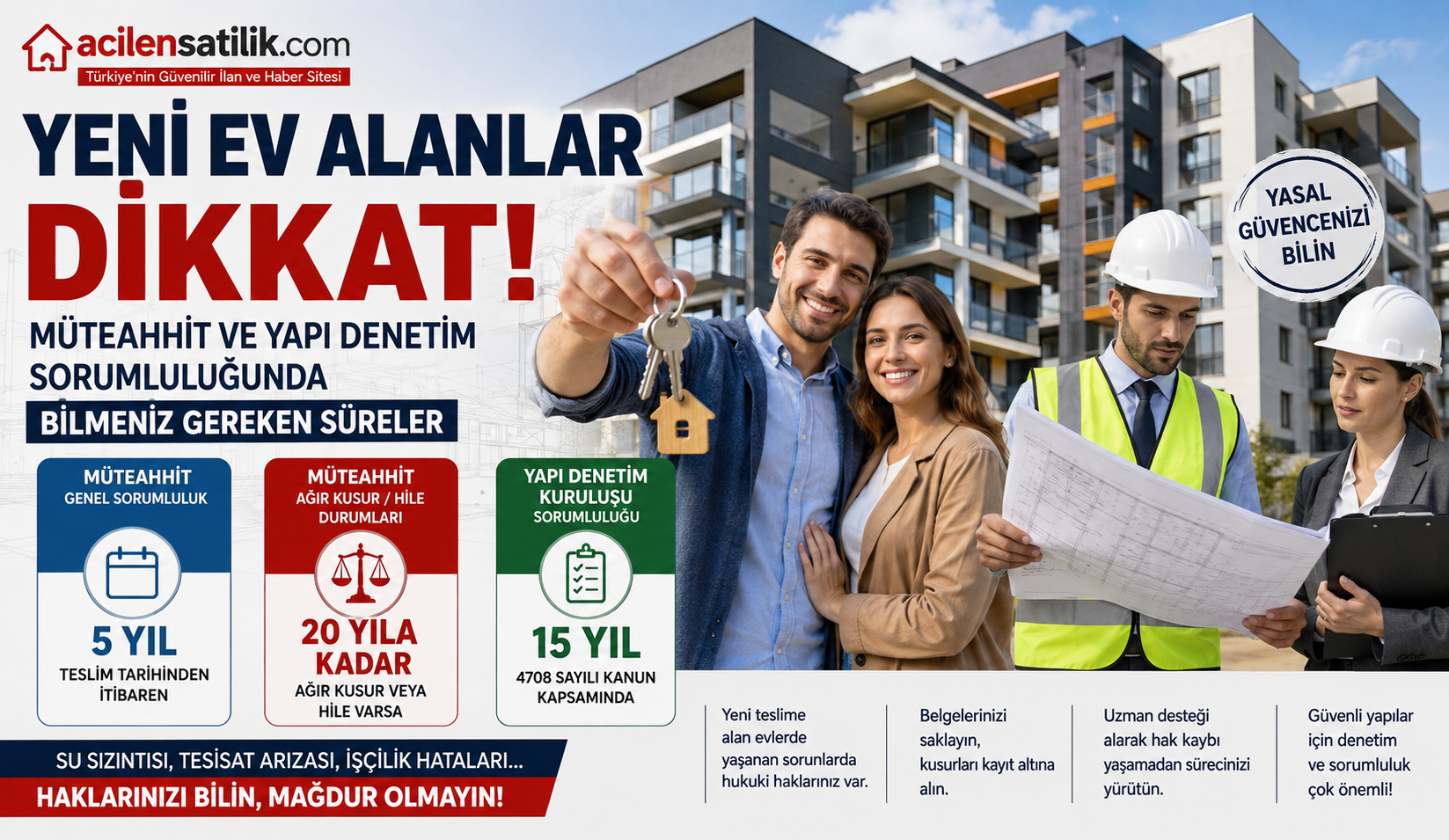 Yargıtay Kararları Yol Gösteriyor: Yeni Binalarda Müteahhit ve Yapı Denetim Firmalarının Yasal Sorumlulukları