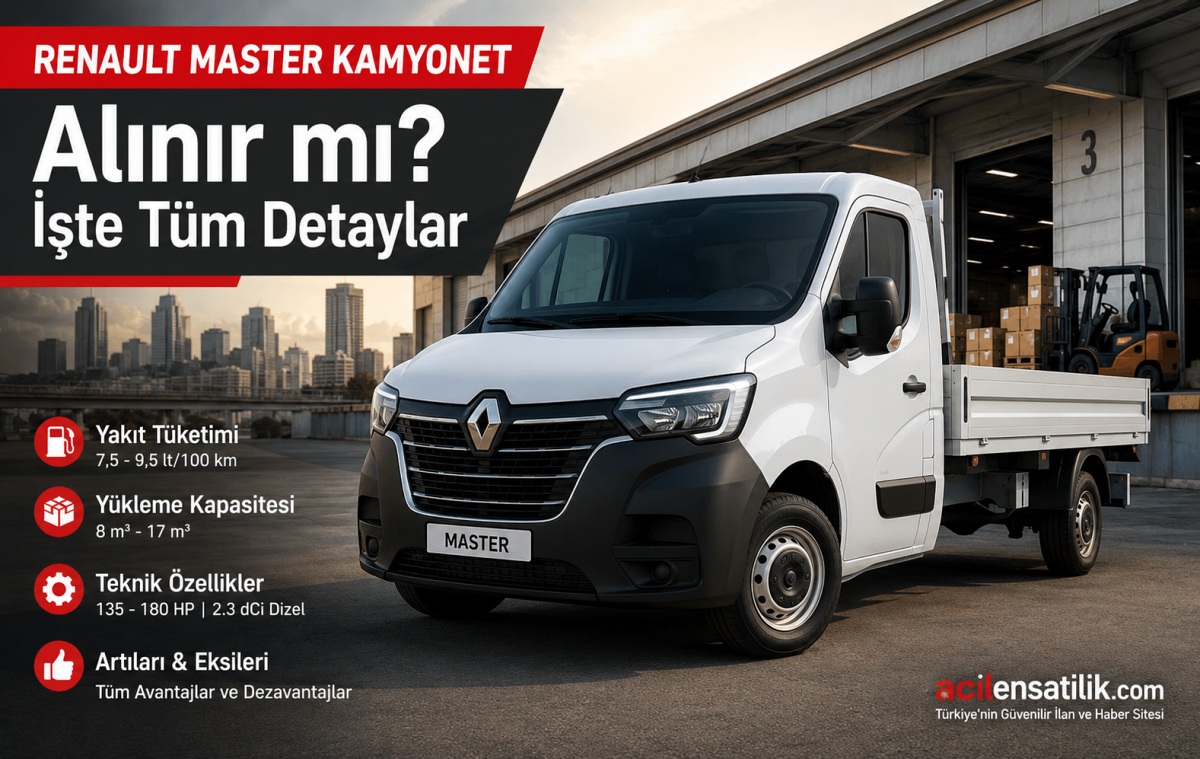 Yeni RENAULT MASTER Kamyonet İncelemesi: Güçlü Motoru ve Geniş Yükleme Kapasitesiyle Dikkat Çekiyor