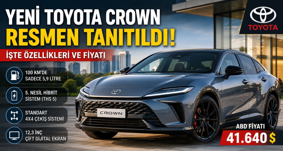 Yeni Toyota Crown Resmen Sahneye Çıktı: İşte Tasarımı, Özellikleri ve Fiyatı